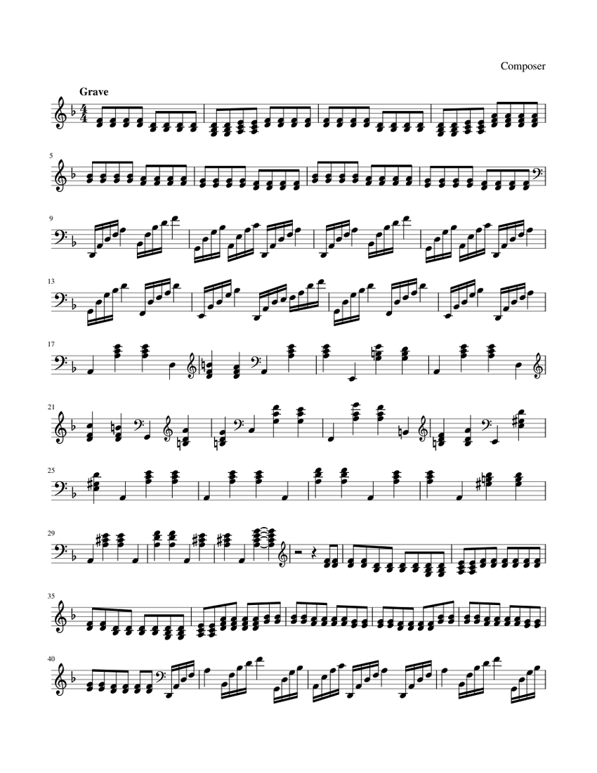 Romance easy - Left hand Sheet music for Piano (Solo) | Musescore.com