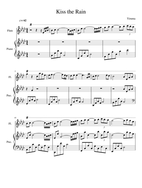Kiss the Rain - Yiruma (Flute and Piano)