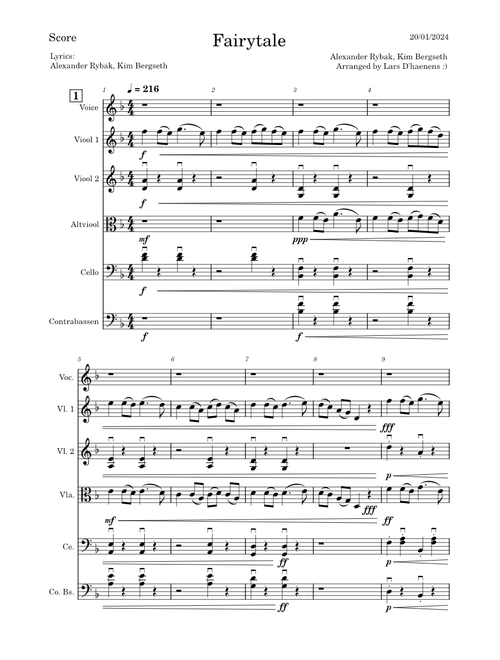 Fairytale - Alexander Rybak (for Coltdplay Strings)