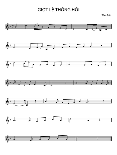 GIỌT LỆ THỐNG HỐI - Tâm Bảo