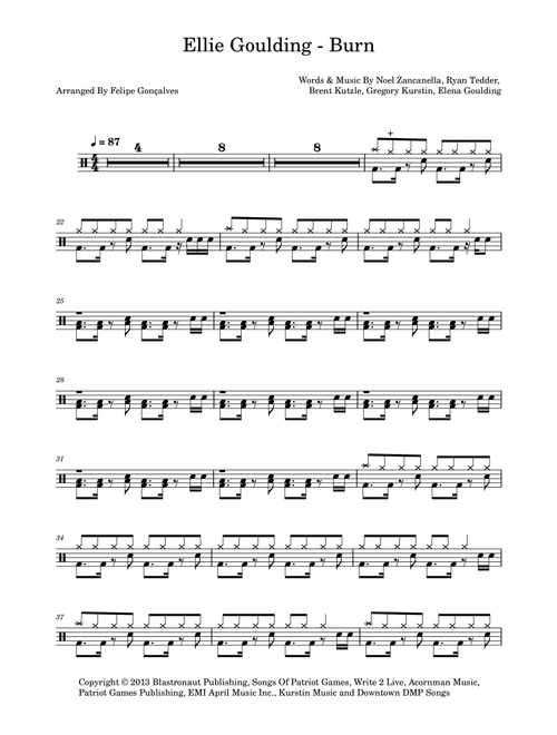 Burn (Arr. The Ninja) - Ellie Goulding (Drums)