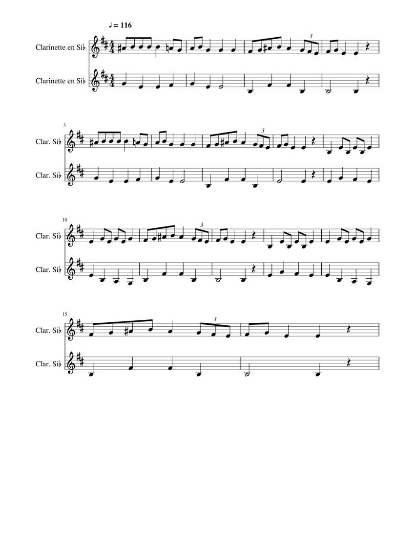 Dance of Displeasure (trad Klezmer) Sheet music for in bflat