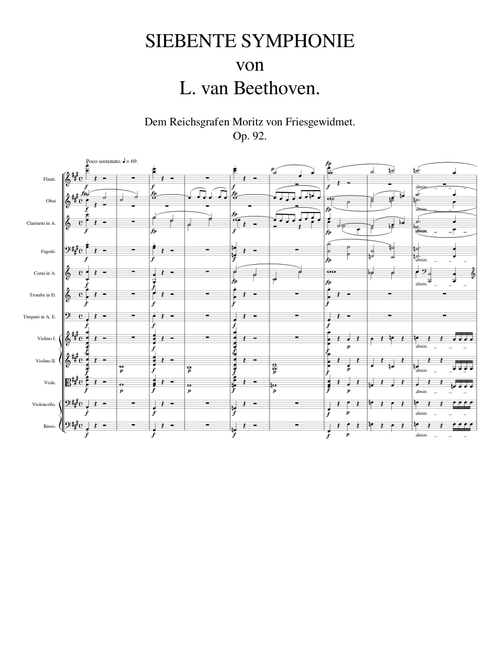 Ludwig Van Beethoven, Symphony No. 7 in A Major, Op. 92.