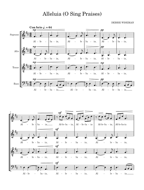 Alleluia (O Sing Praises) – Debbie Wiseman