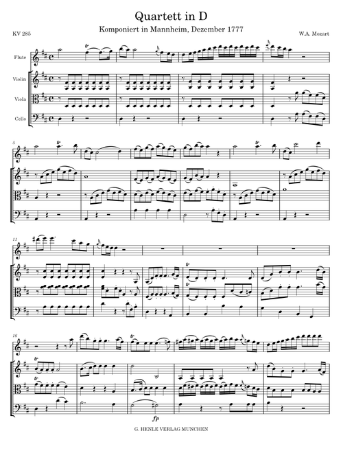 Quartett in D_MOZART