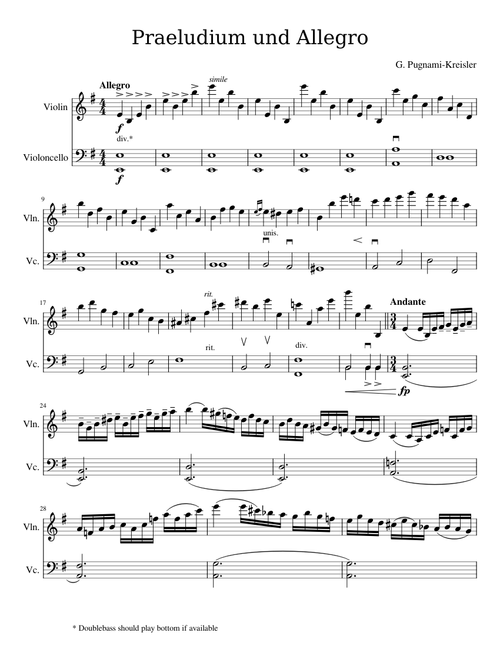 Praeludium and Allegro
