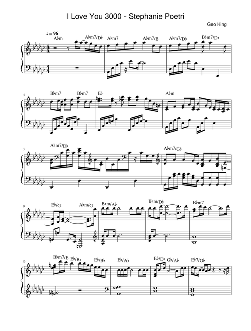 I Love You 3000 (Arr. Gregory King) - Jia Er Wang, Stephanie Poetri (Piano Solo)