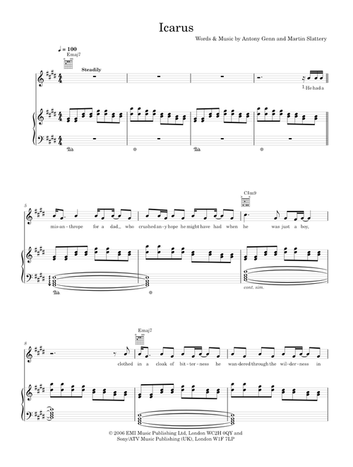 Icarus - The Twilight Hours (Piano-Voice-Guitar)