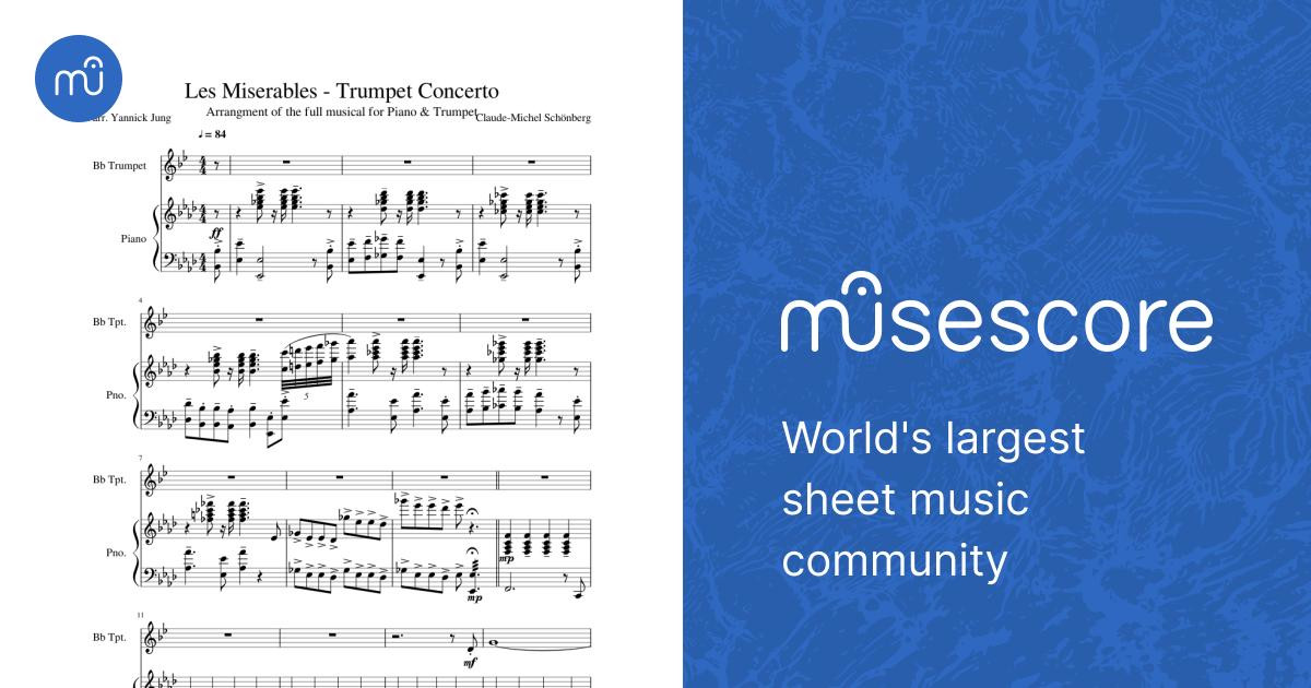 Les Miserables - Full Musical for Trumpet and Piano (WIP) Sheet