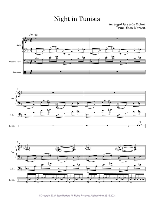 Night in Tunisia – Jesus Molina Full Transcription