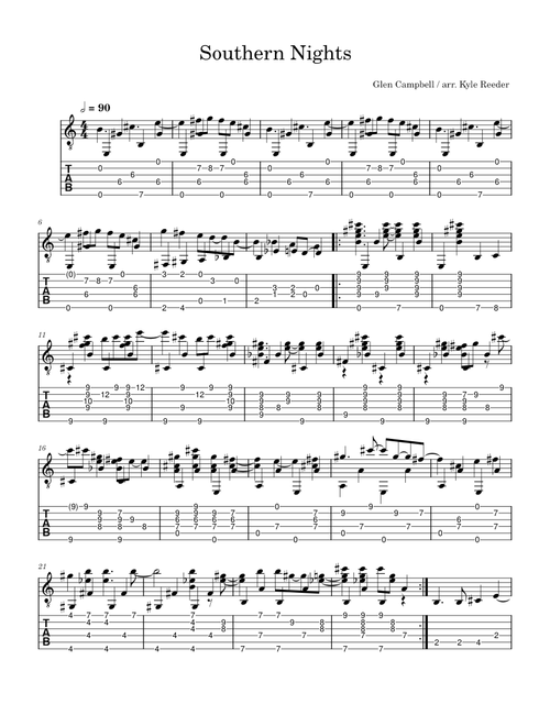 Southern nights – Glen Campbell