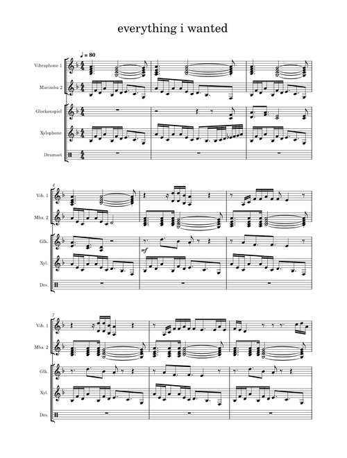 (Arrangment in progress) Billie Eilish - Everything I wanted