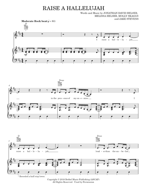 Raise A Hallelujah - Bethel Music, Jonathan David Helser & Melissa Helser (Piano-Vocal-Guitar)