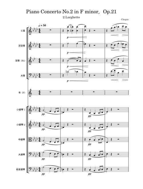 Piano Concerto No.2, Op.21 – Frédéric Chopin Piano Concerto No.2, Op.21:2.Larghetto – Frédéric Chopin