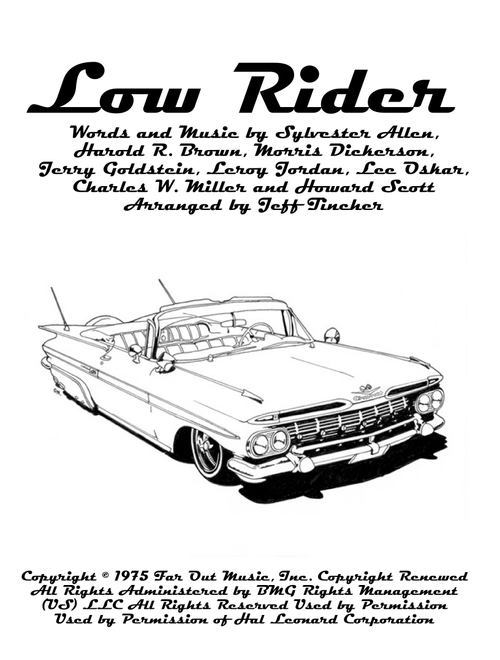 Low Rider (Arr. Jeff Tincher) - War (Piano Vocal)