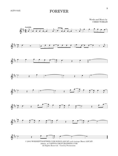 Forever - Chris Tomlin (Alto Sax Solo)