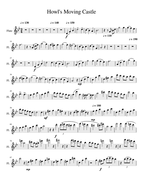 Howls Moving Castle violin flute cello trio