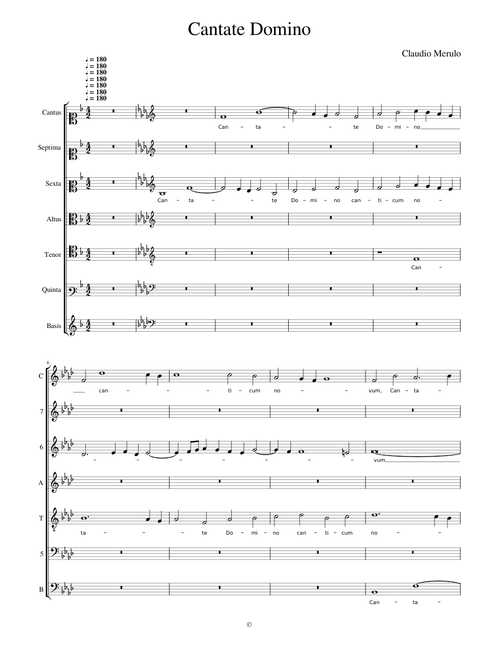 Cantate Domino - Claudio Merulo