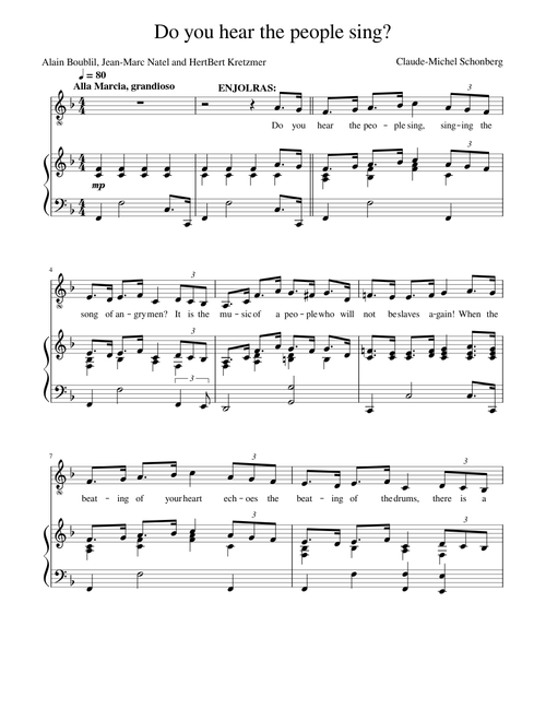 Do you hear the people sing – Les Misérables