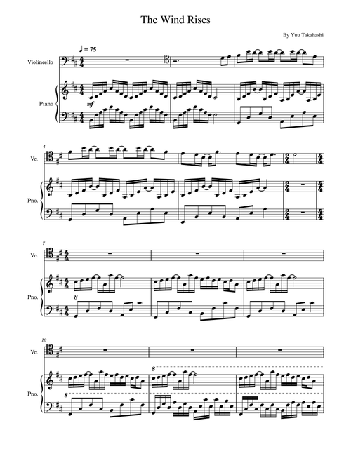 Yakimochi (Arr. poon) - Yuu Takahashi (Cello and Piano)
