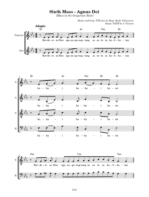 Agnus Dei - Sixth Mass – Rudy Villanueva