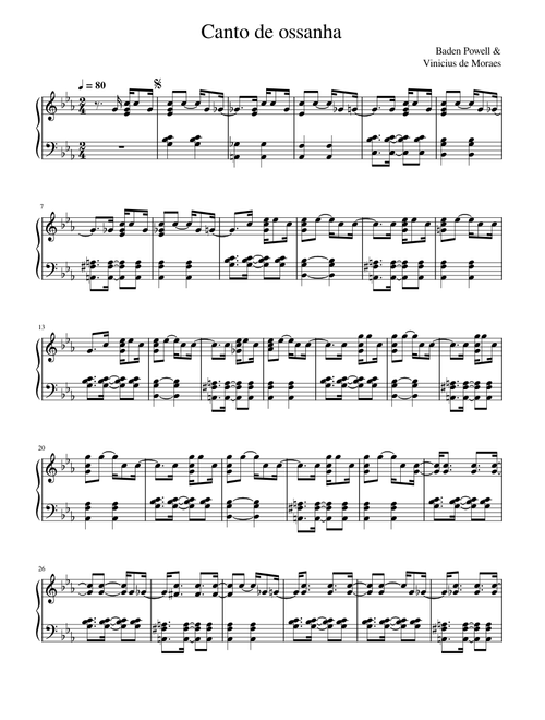 Canto de ossanha - Baden Powell & Vinicius de Moraes