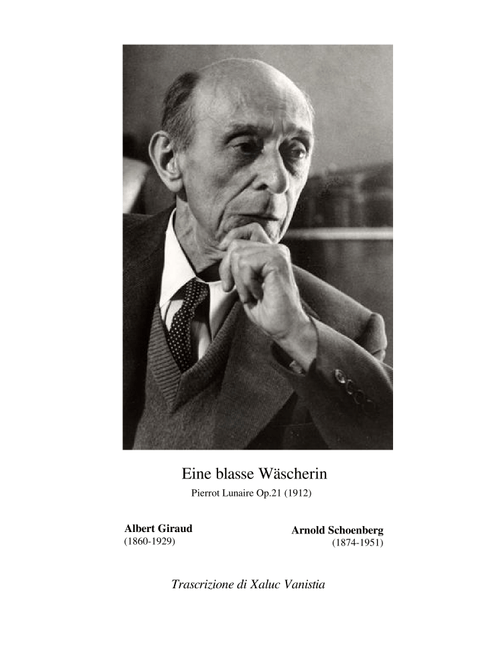 A. Schoenberg - Eine blasse Wäscherin. Pierrot Lunaire Op.21