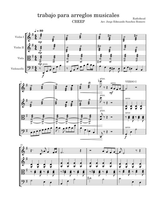 Creep string quartet