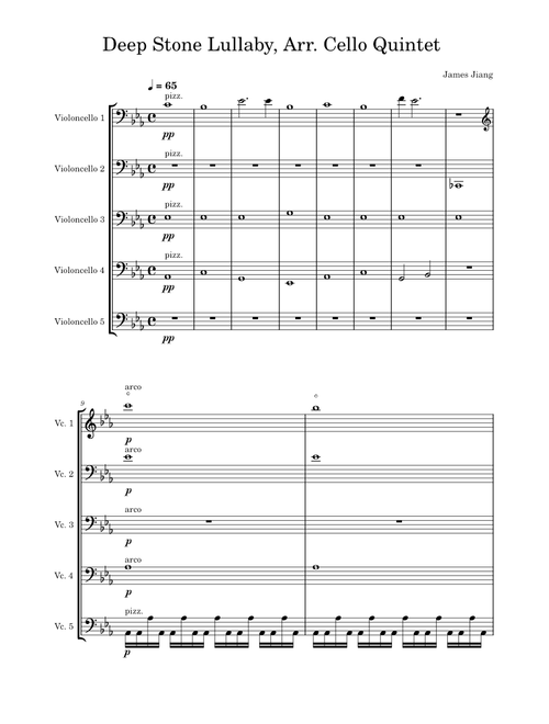 Deep Stone Lullaby arr.Cello Quintet