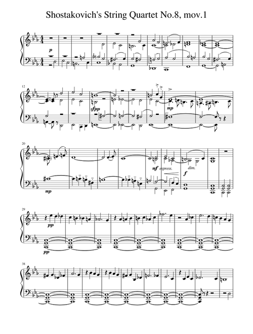 Shostakovich String Quartet No.8 mov. 1