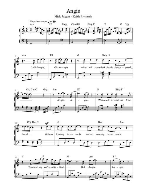 Angie – The Rolling Stones