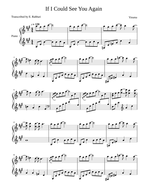 Yiruma - If I Could See You Again