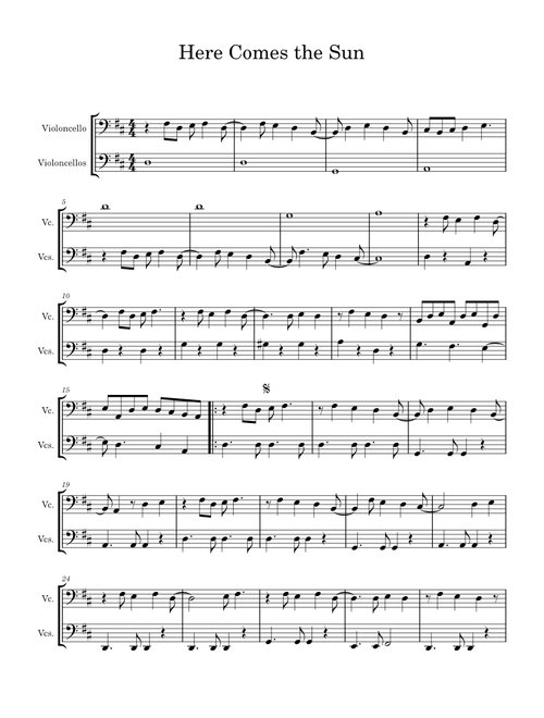 Here comes the sun – The Beatles