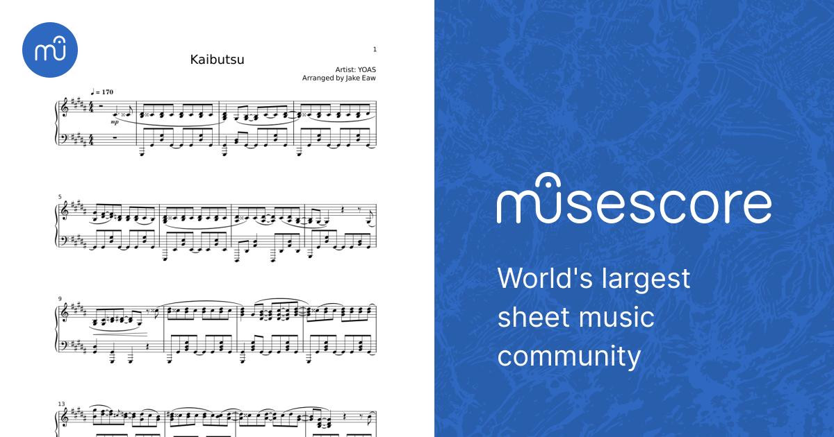 Kaibutsu - YOASOBI Sheet Music for Piano (Solo) | MuseScore.com