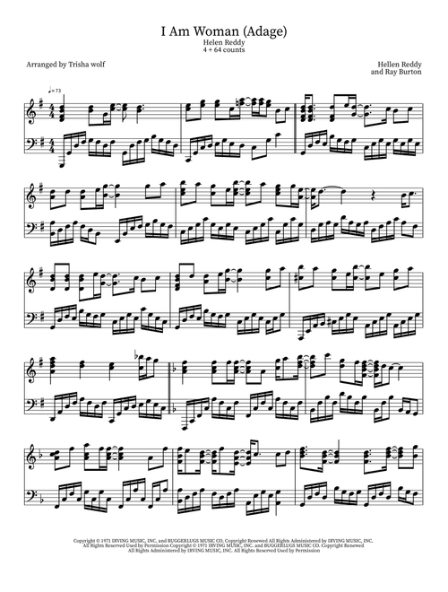 I Am Woman (Arr. Trisha Wolf) - Helen Reddy (Piano Solo)