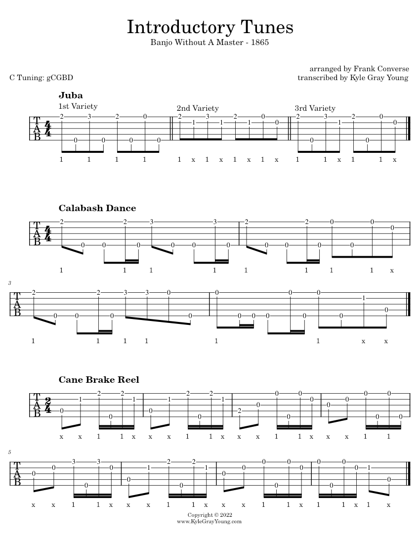 Introductory Tunes – Frank Converse Banjo Without A Master (1865 ...