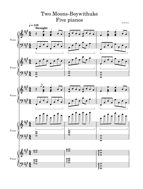 Two Moons – BoyWithUke Two moons -Five Pianos-