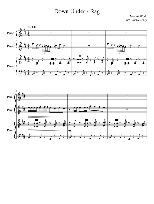 Down Under - Two-Piano Rag