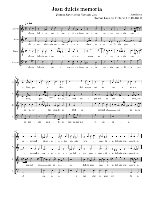 Jesu Dulcis Memoria SATB