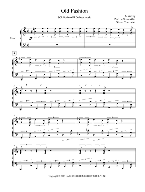Old Fashion (SOLO piano PRO) (Arr. By Oleg Baksheev) - Clayderman Richard (Piano Solo)