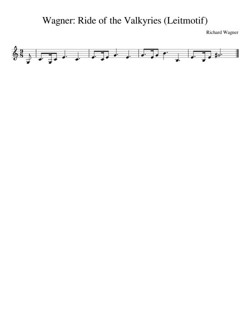 Ride of the valkyries - Richard Wagner