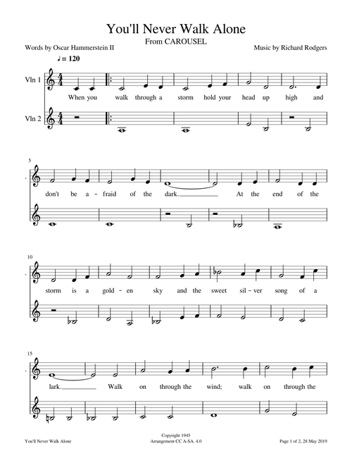 You'll Never Walk Alone - Richard Rodgers