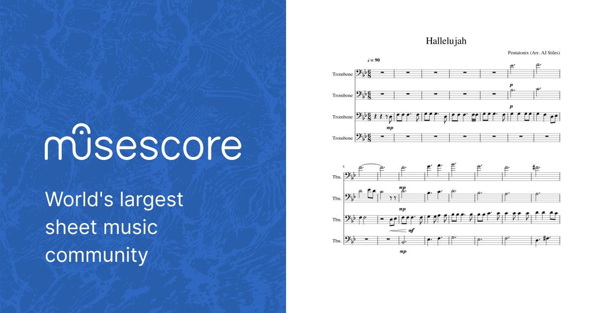 Hallelujah Sheet Music for Trombone (Mixed Quartet