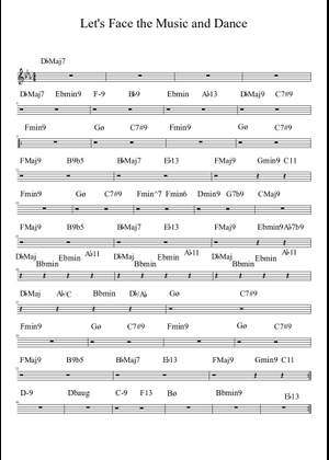 Play Official version of Let's Face The Music And Dance Sheet