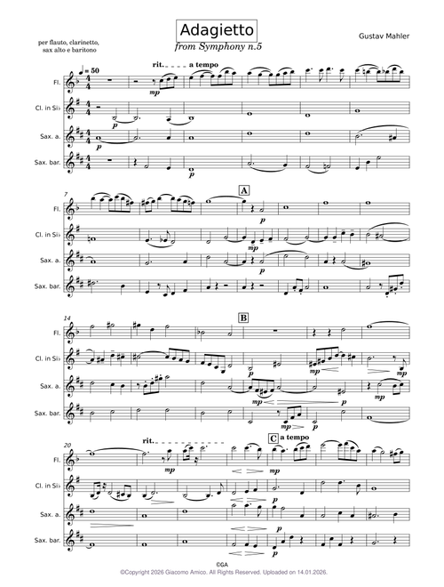 Adagietto from Symphony No.5 (4th Movement) – Gustav Mahler
