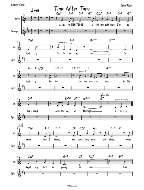 Time After Time – Jule Styne Time After Time – Chet Baker - CM