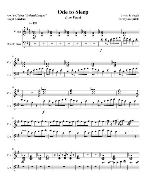 Ode To Sleep – Twenty One Pilots (Strings)