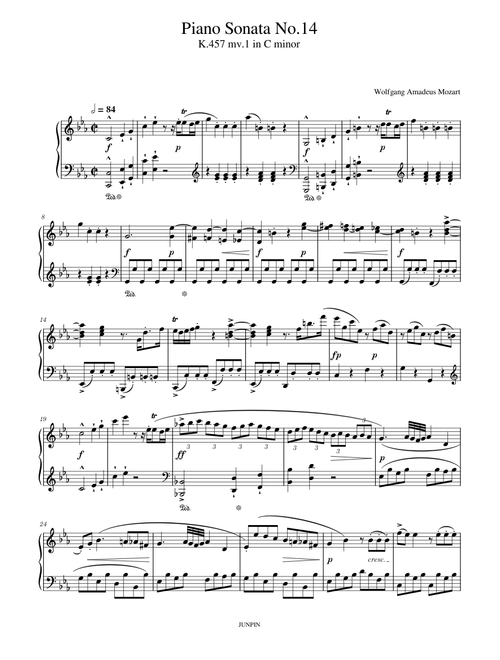 Piano Sonata No.14 K.457 mv.1 in C minor - W. A. Mozart