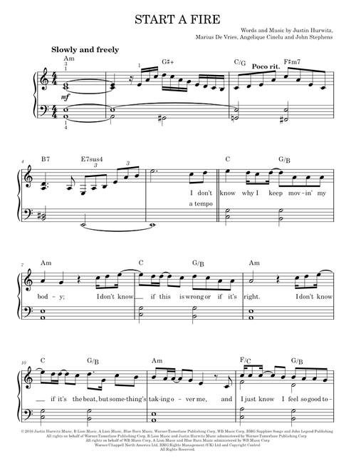 Start A Fire - La La Land (Solo)