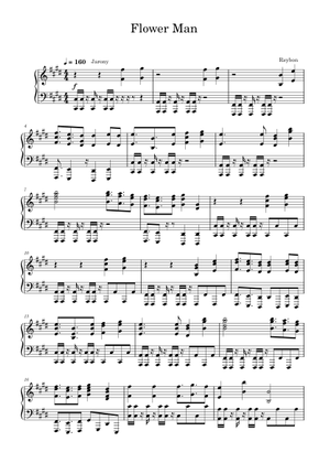 Flower Man - DELTARUNE Chapter 5 – Toby Fox Sheet Music for Piano (Solo ...